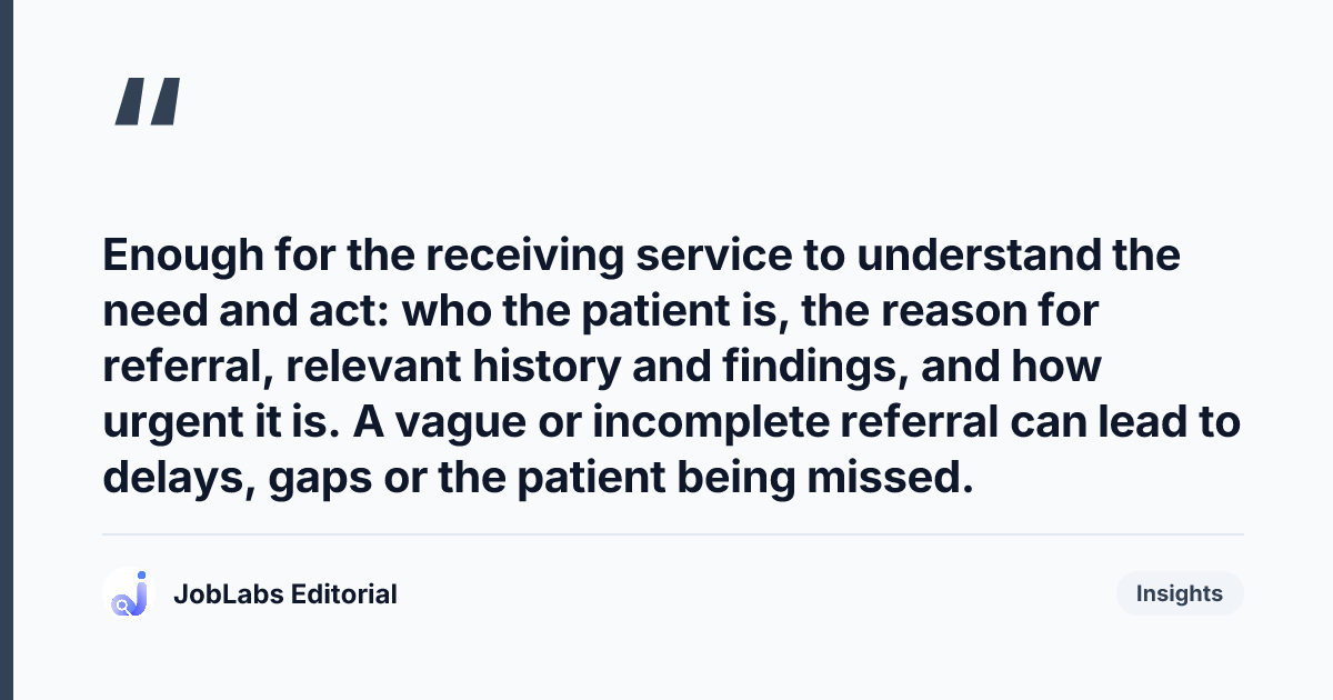 Key takeaway from Referrals and Care Coordination Questions