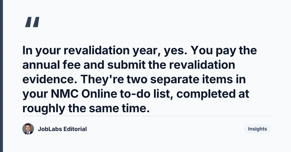 Key takeaway from NMC Revalidation vs Registration Renewal: The Difference
