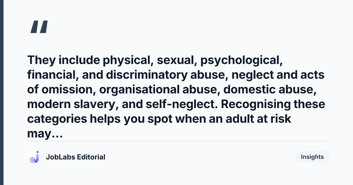Key takeaway from Safeguarding Adults Scenario Questions