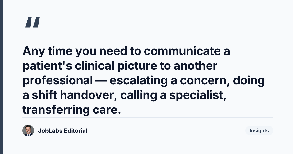 Key takeaway from The SBAR Communication Framework