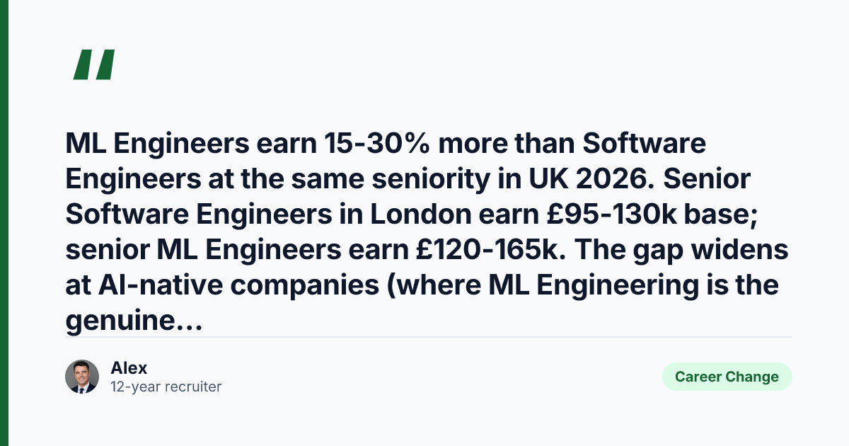 Key takeaway from Software Engineer vs ML Engineer: Should You Pivot in 2026