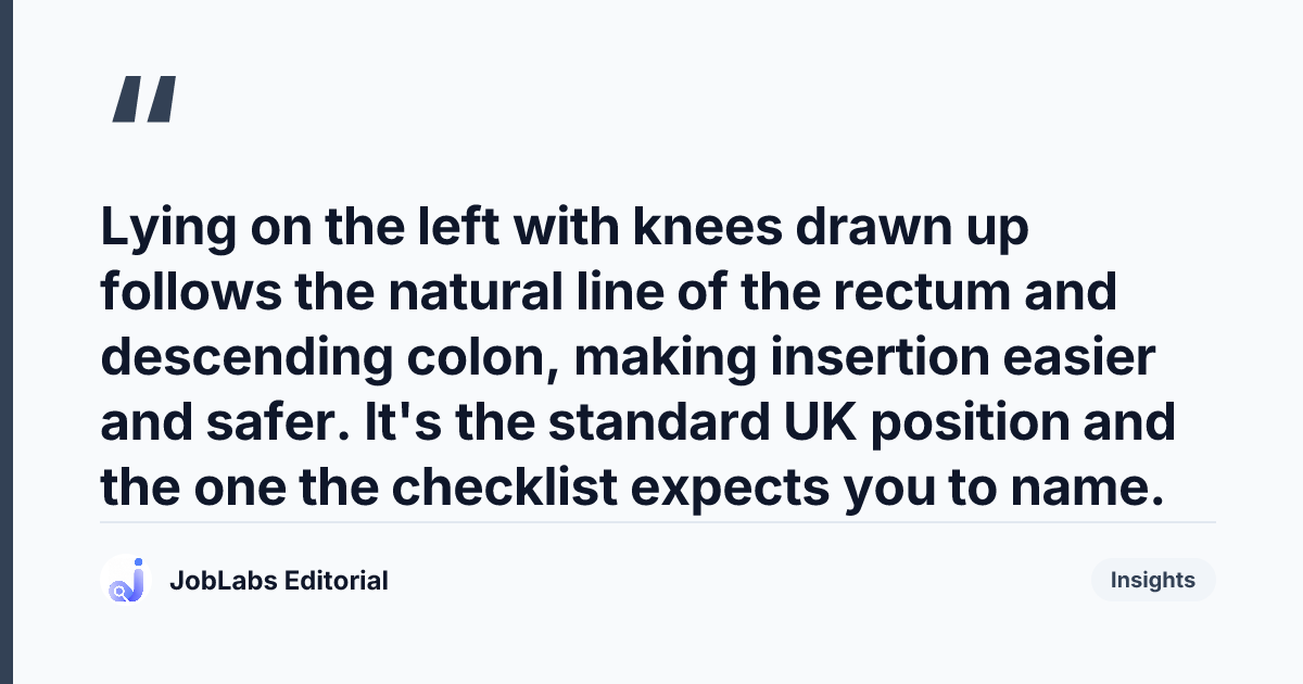 Key takeaway from Suppository Administration: OSCE Station Checklist