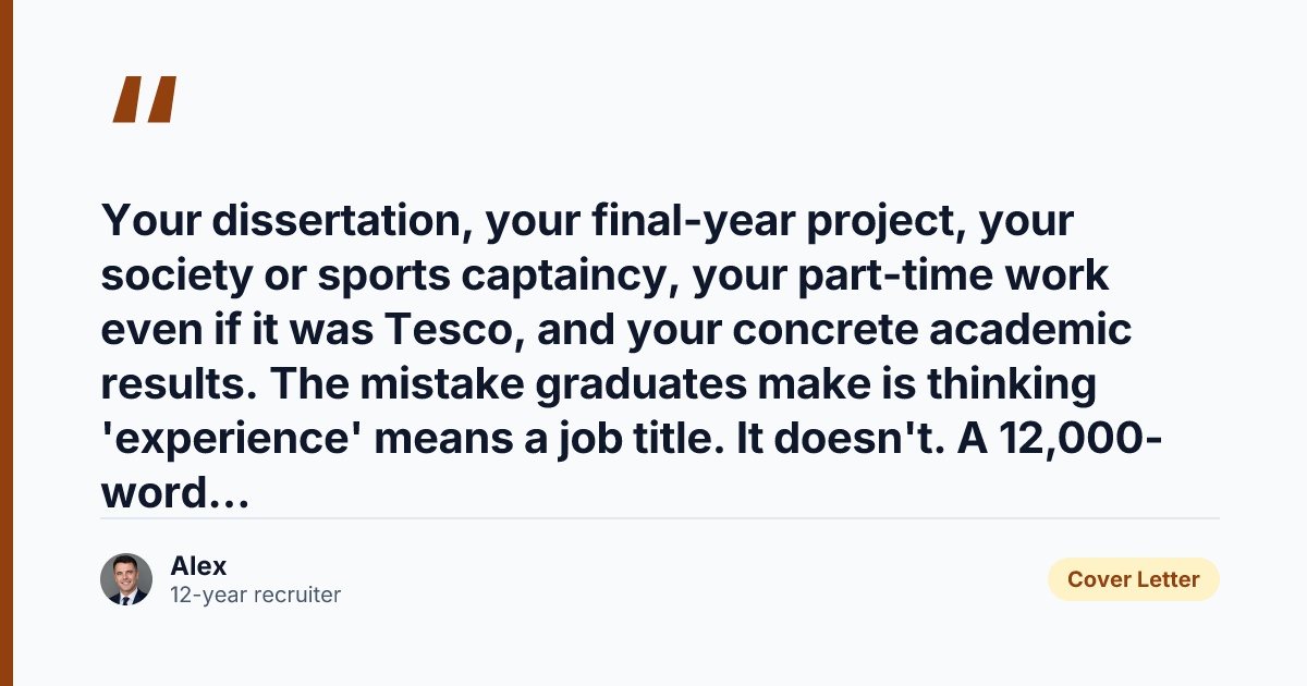 Key takeaway from UK Graduate Cover Letter: 250-Word Template Recruiters Don't Bin