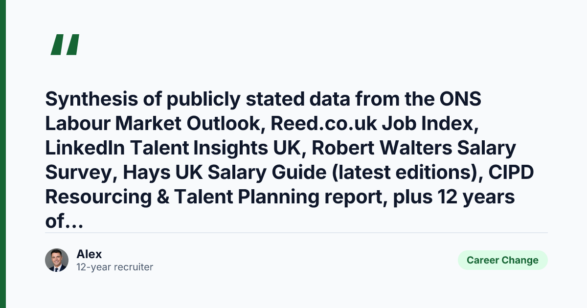 Key takeaway from UK Hiring Report 2026: A 12-Year Recruiter's Synthesis