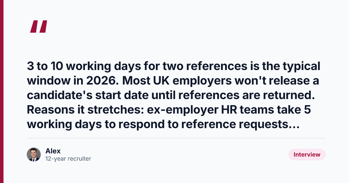 Key takeaway from UK Reference Check Process 2026: What Employers Actually Ask