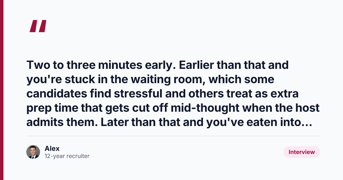 Key takeaway from Zoom Interview Tips: 6 Mistakes I Spot in the First 20 Seconds