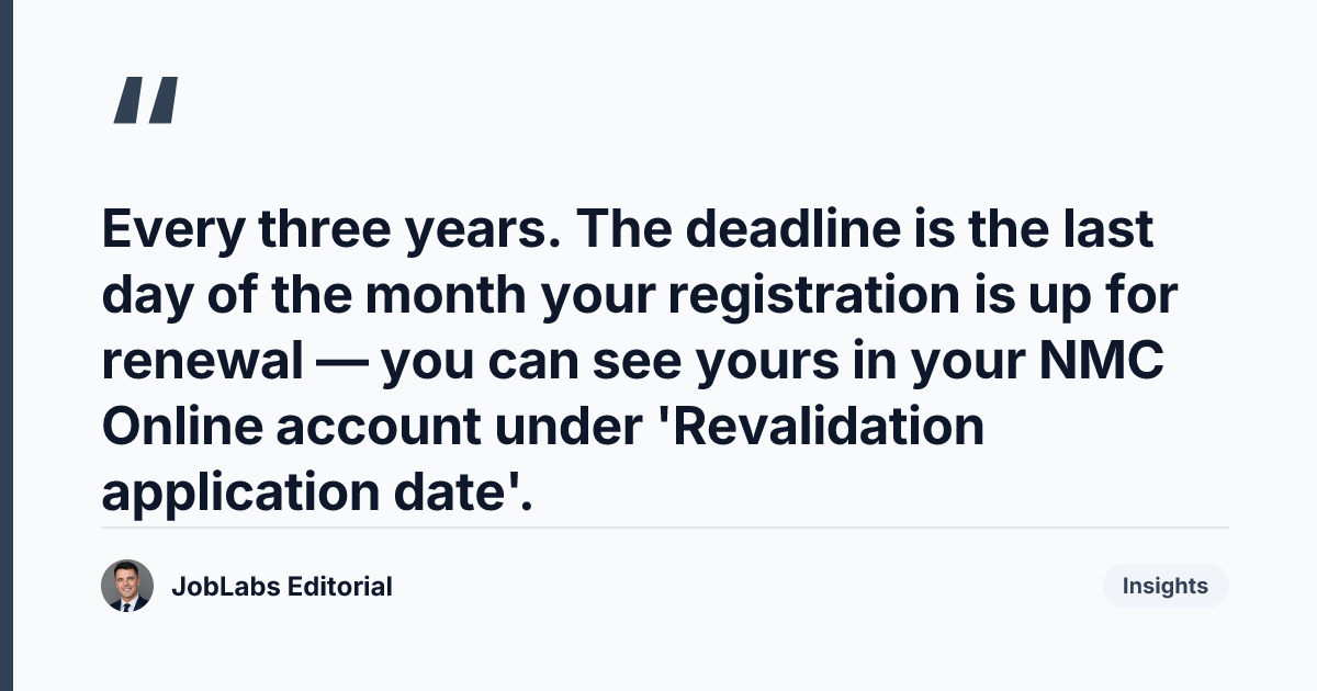 Key takeaway from What Is NMC Revalidation? The 2026 Guide