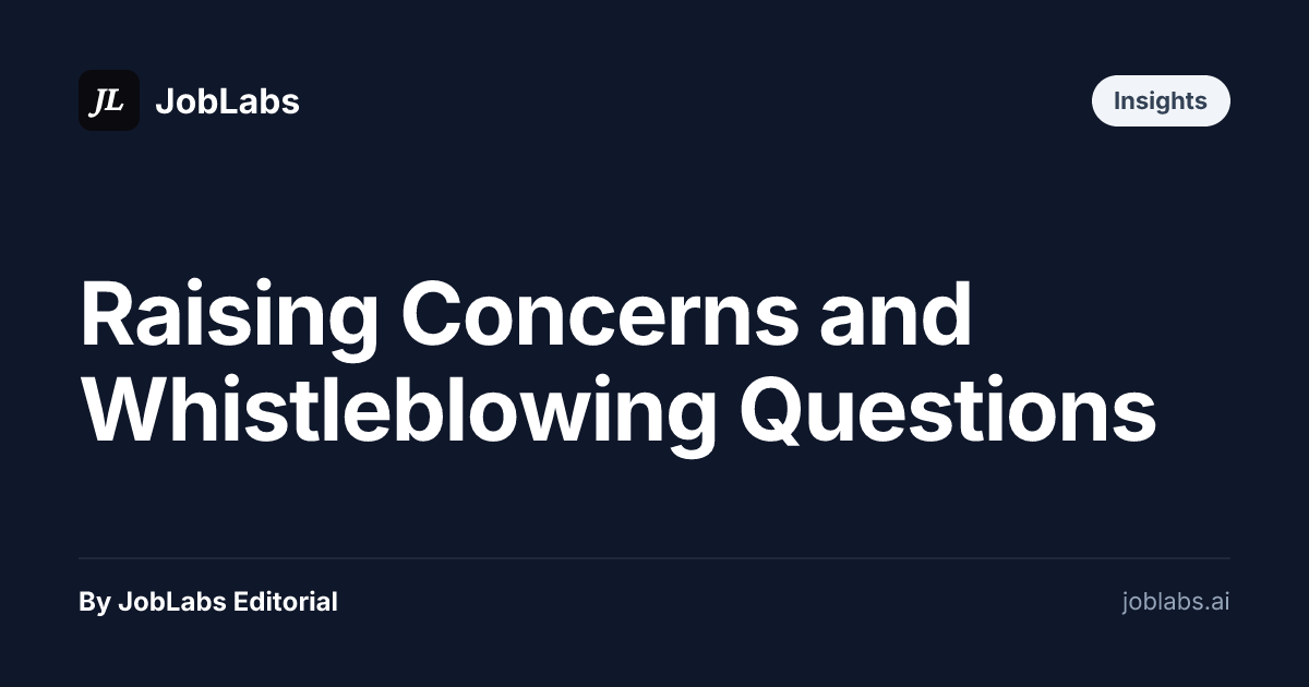 Raising Concerns and Whistleblowing Questions