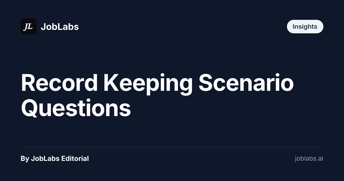 Record Keeping Scenario Questions