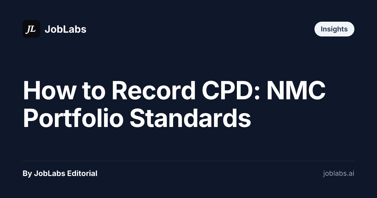 How to Record CPD: NMC Portfolio Standards