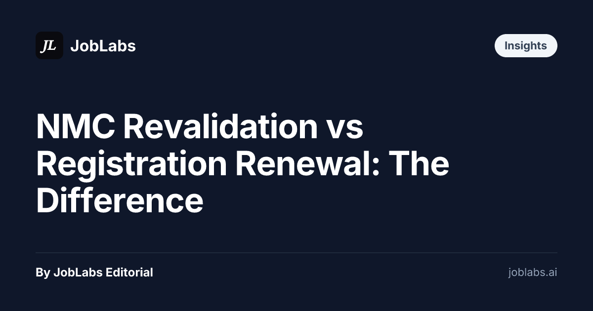 NMC Revalidation vs Registration Renewal: The Difference