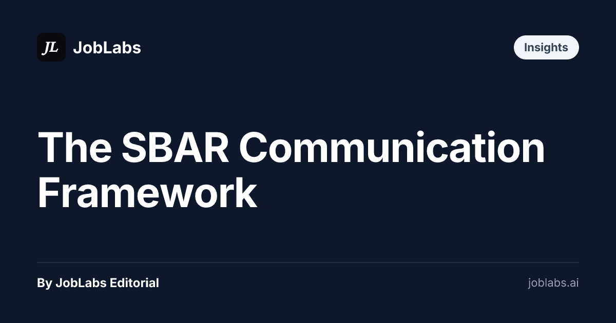 The SBAR Communication Framework