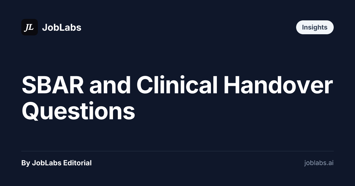 SBAR and Clinical Handover Questions