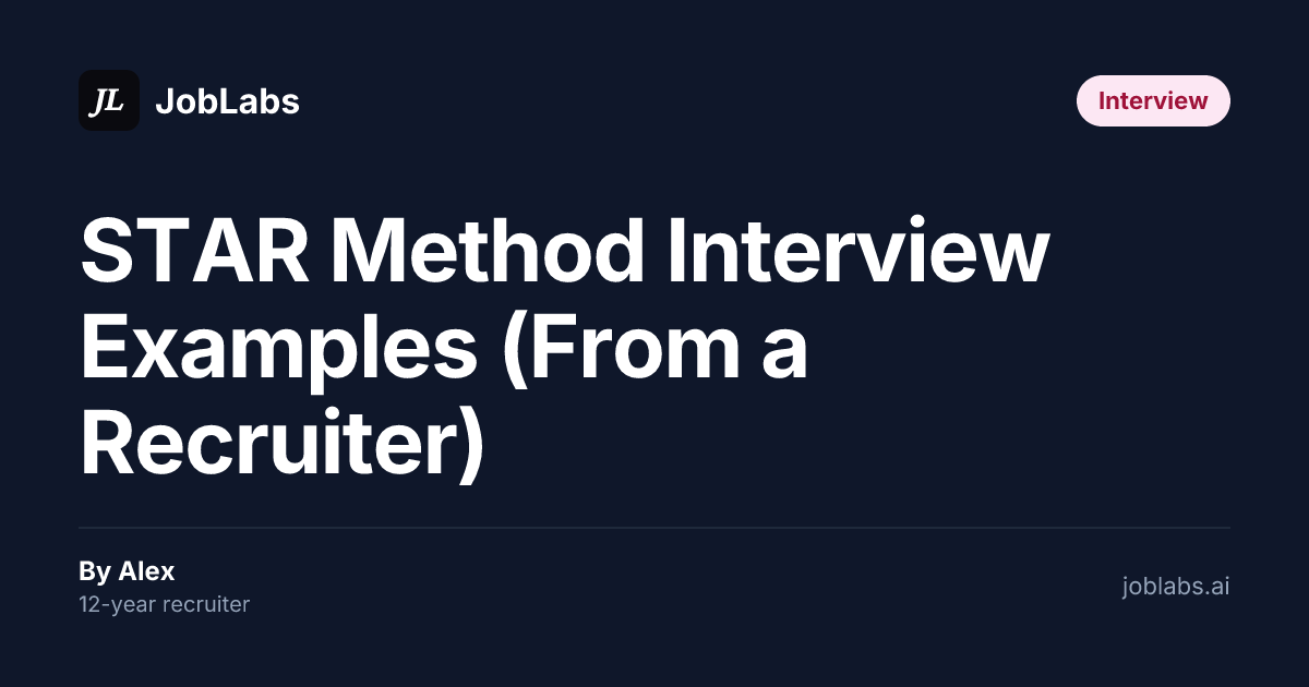 STAR Method Interview Examples (From a Recruiter)