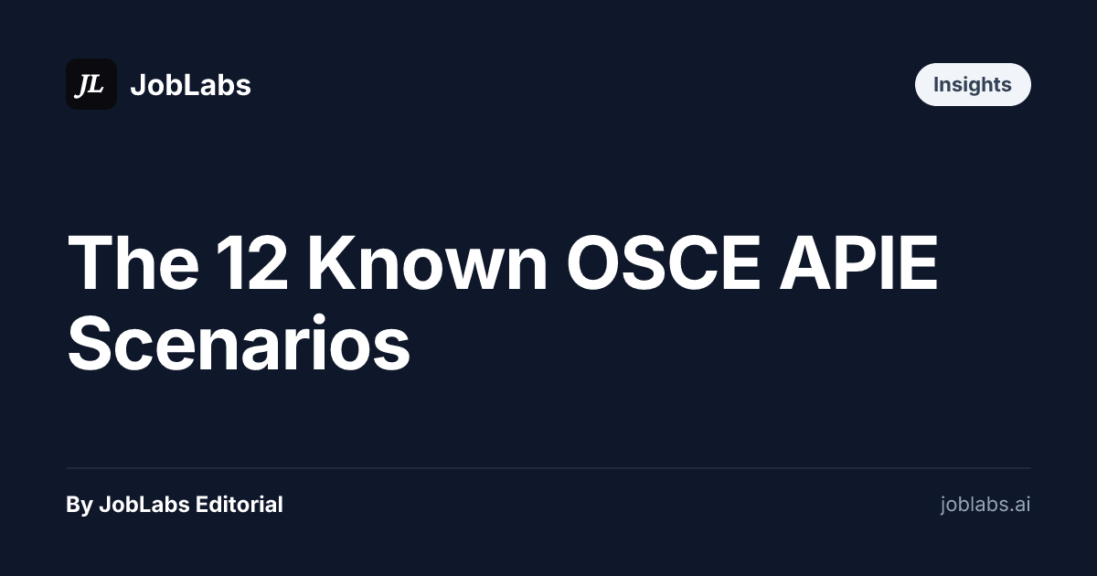 The 12 Known OSCE APIE Scenarios