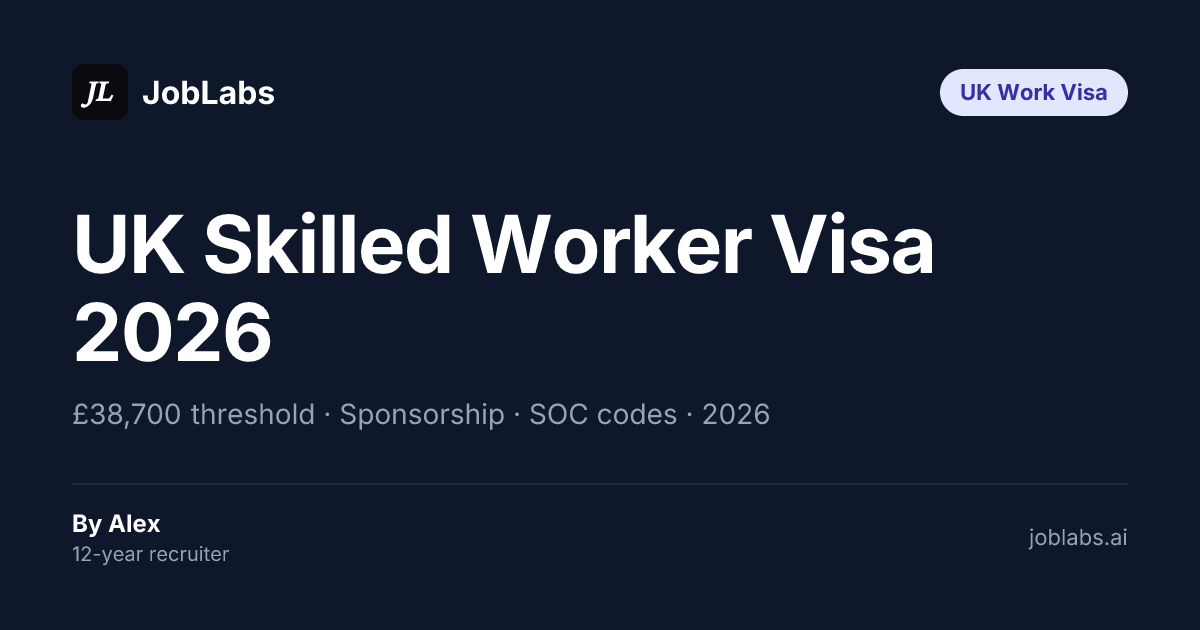 UK Skilled Worker Visa 2026 — £41,700 Threshold + ILR Route