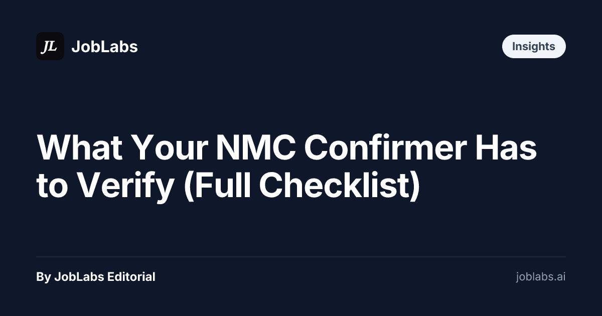 What Your NMC Confirmer Has to Verify (Full Checklist)