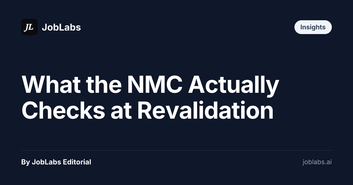 What the NMC Actually Checks at Revalidation