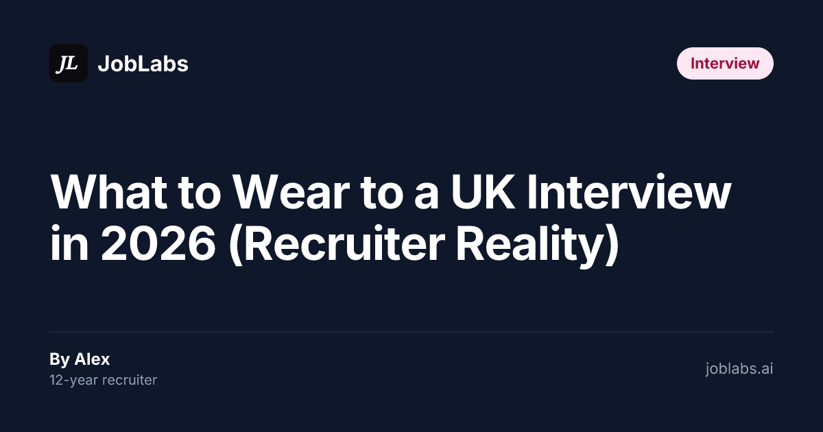 What to Wear to a UK Interview in 2026 (Recruiter Reality)